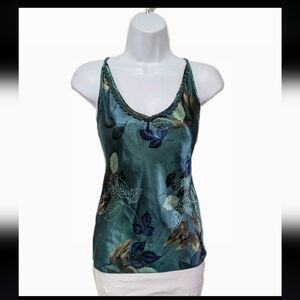 California Dynasty Forest Fairy Cami S Satin Whimsical Sleeveless Top #8